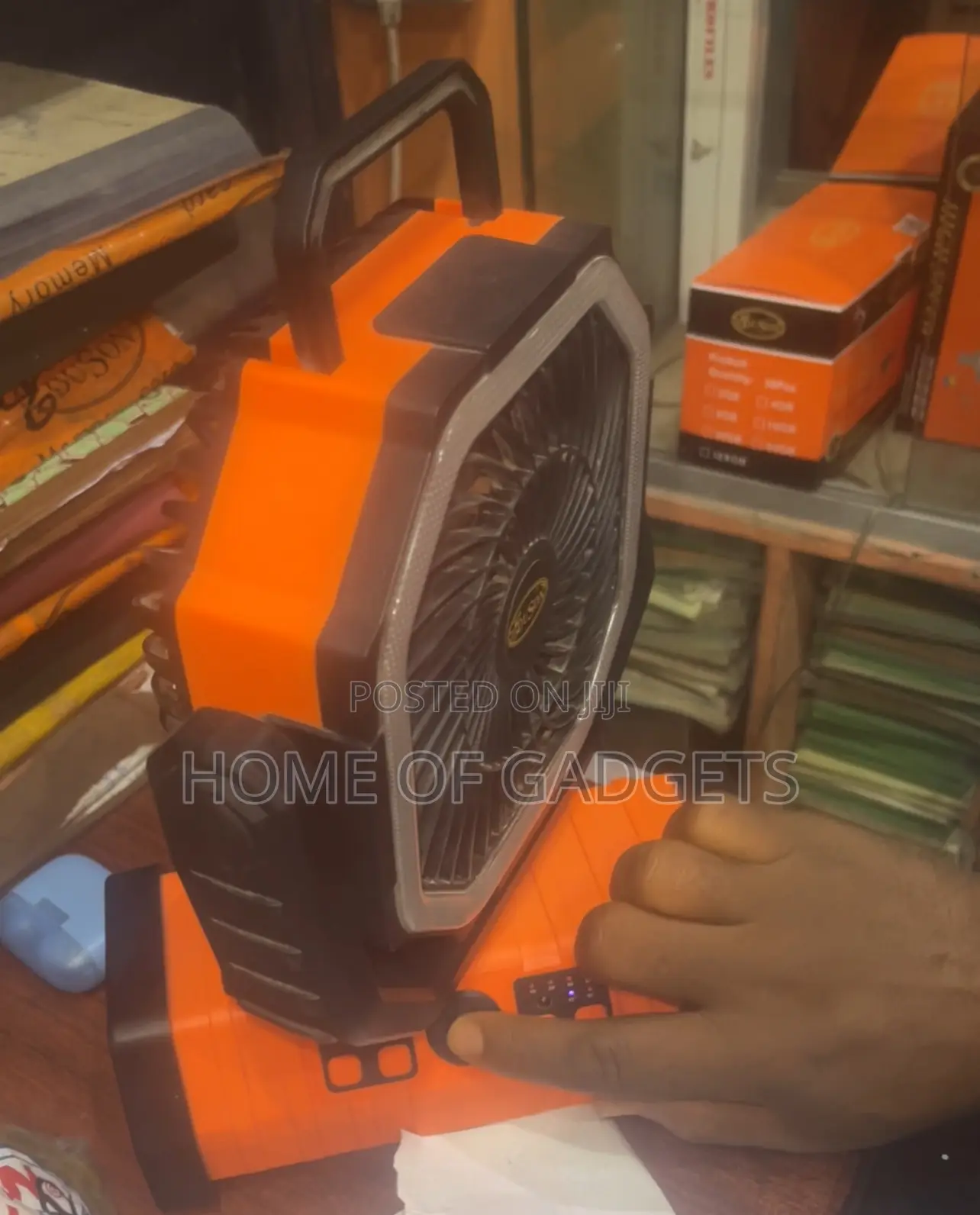 Rechargeable Camping Fan With Remote Control and Led Light