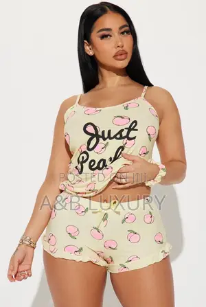 Just Peachy Fashion Nova Pyjamas/Lounge 2pieces Set