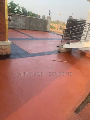 Bright Stamped Concrete Flooring
