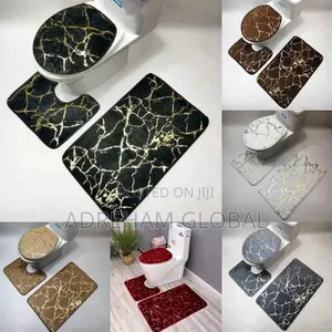 3in1 Gold Design Toilet Mat