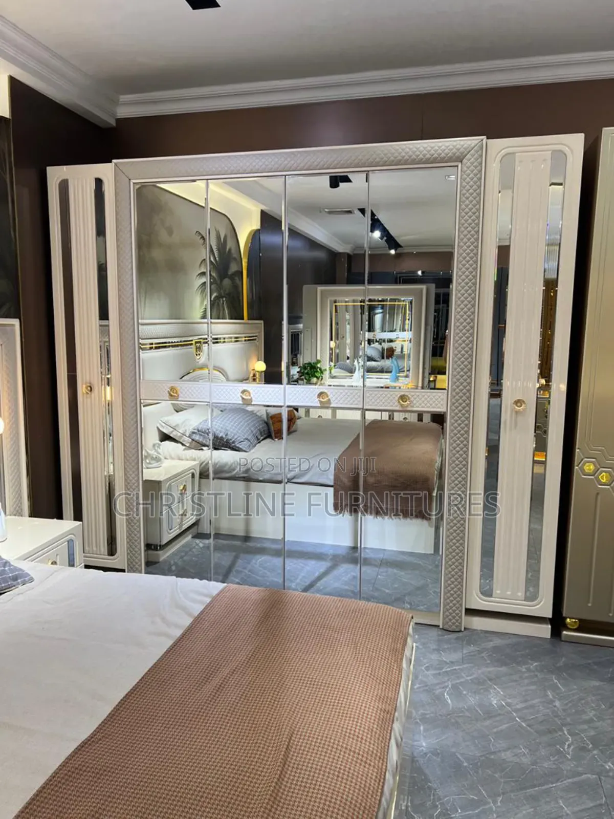 Contemporary Bedframe Complete Set With Wordrobe