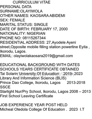 Sales Telemarketing CV