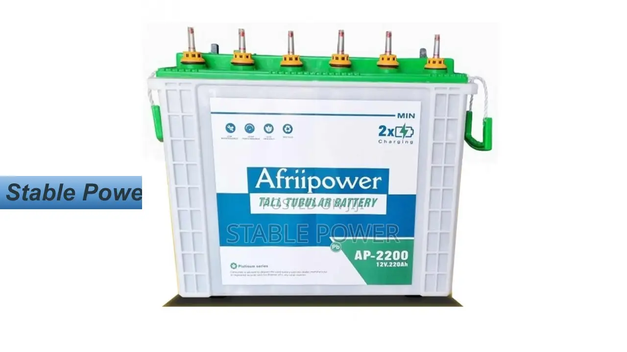 220AH 12V Afripower Tall Tubular Battery