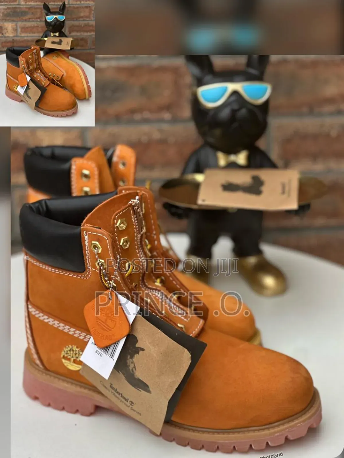 Yellow Timberland With Front Zip Leather Boot