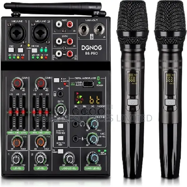 Professional 4 Channel Audio Mixer