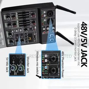 Professional 4 Channel Audio Mixer