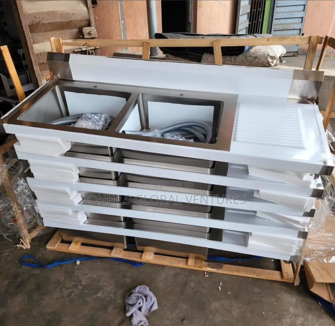 2 Bowl Sink With Side