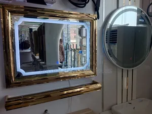 White and Gold 80cm Cabinet