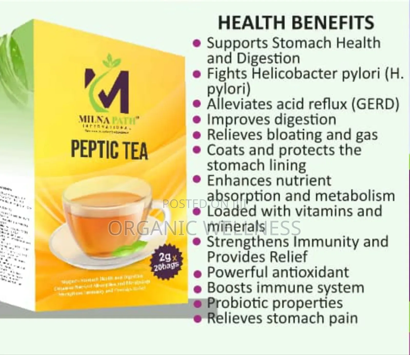 Milnapath Peptic Tea Is Organic Tea Tats Cures Peptic Ulcers