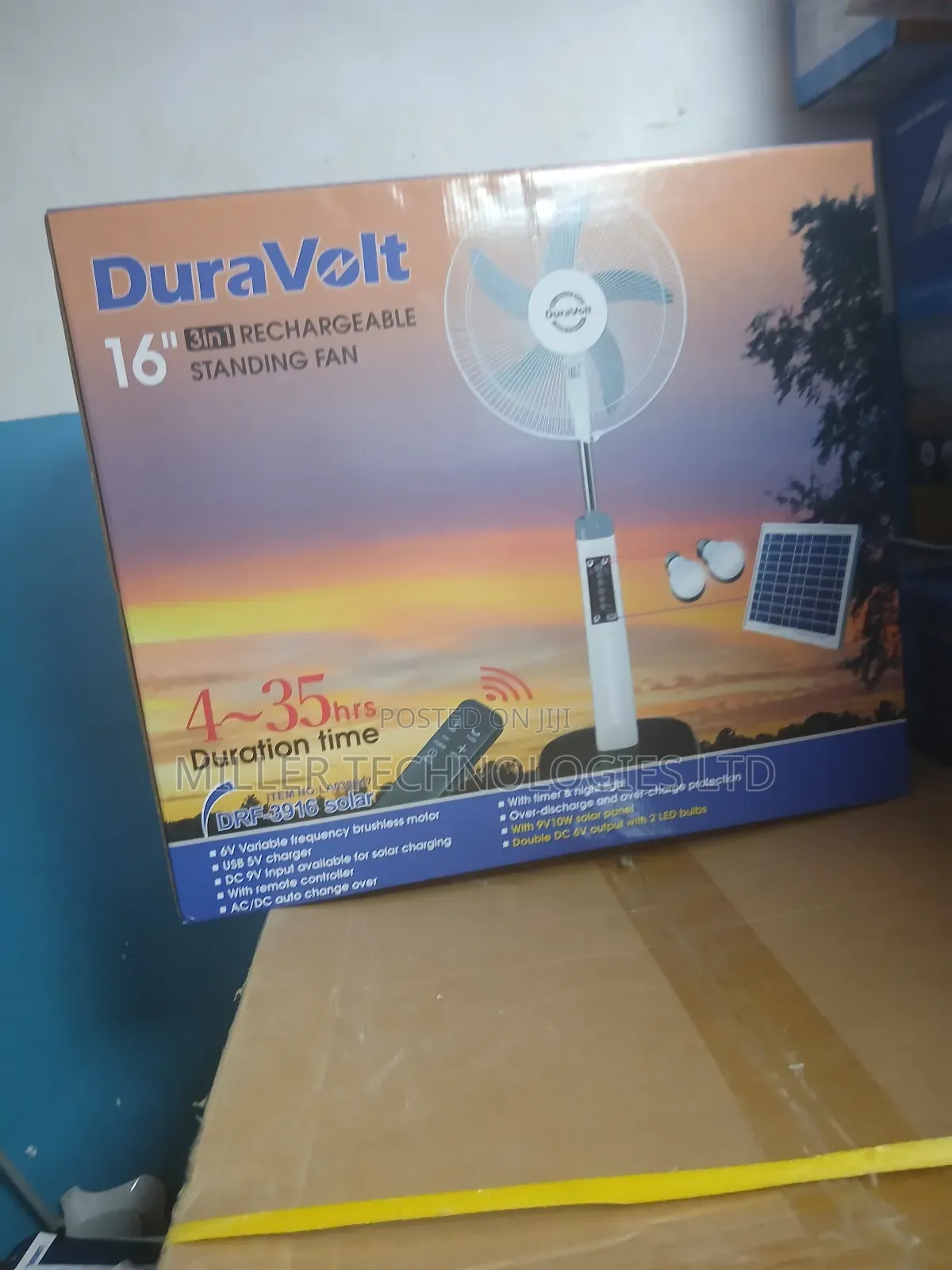 3in1 Solar Rechargeable Fan