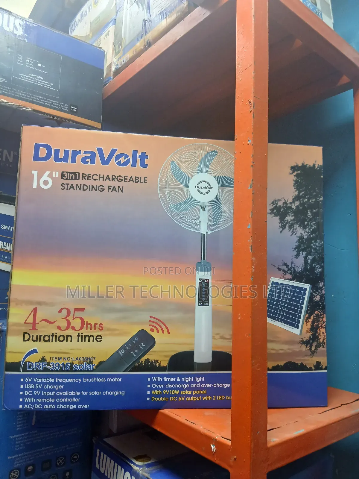 16 Inches Solar Fan