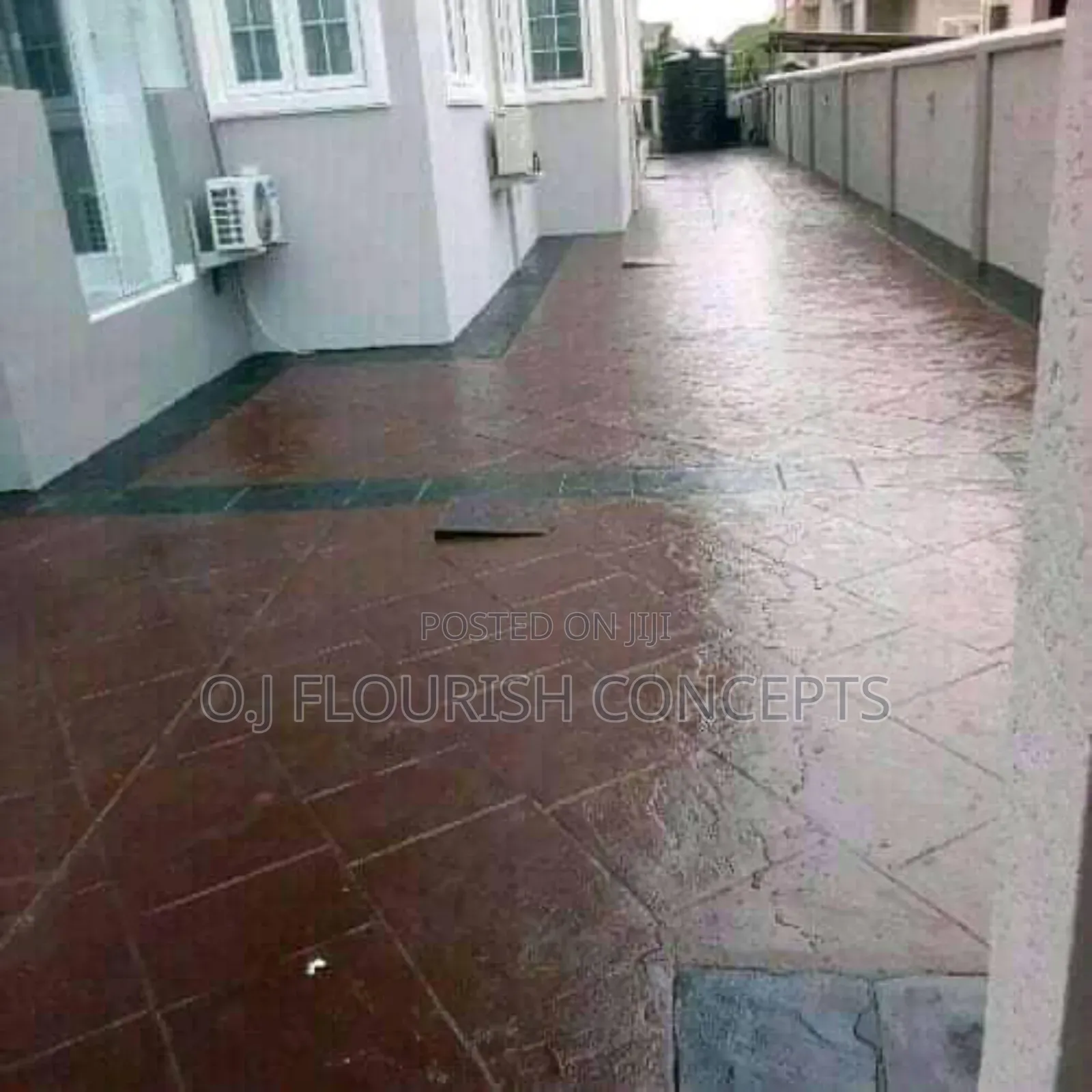 Rectangular Stamped Concrete Flooring