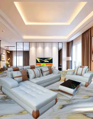 Simply,Classical. L-shape Couch And Single Chair With Table