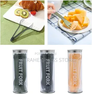 20pcs Cake Clip Fruit Fork For Household Kitchen Tool Blue