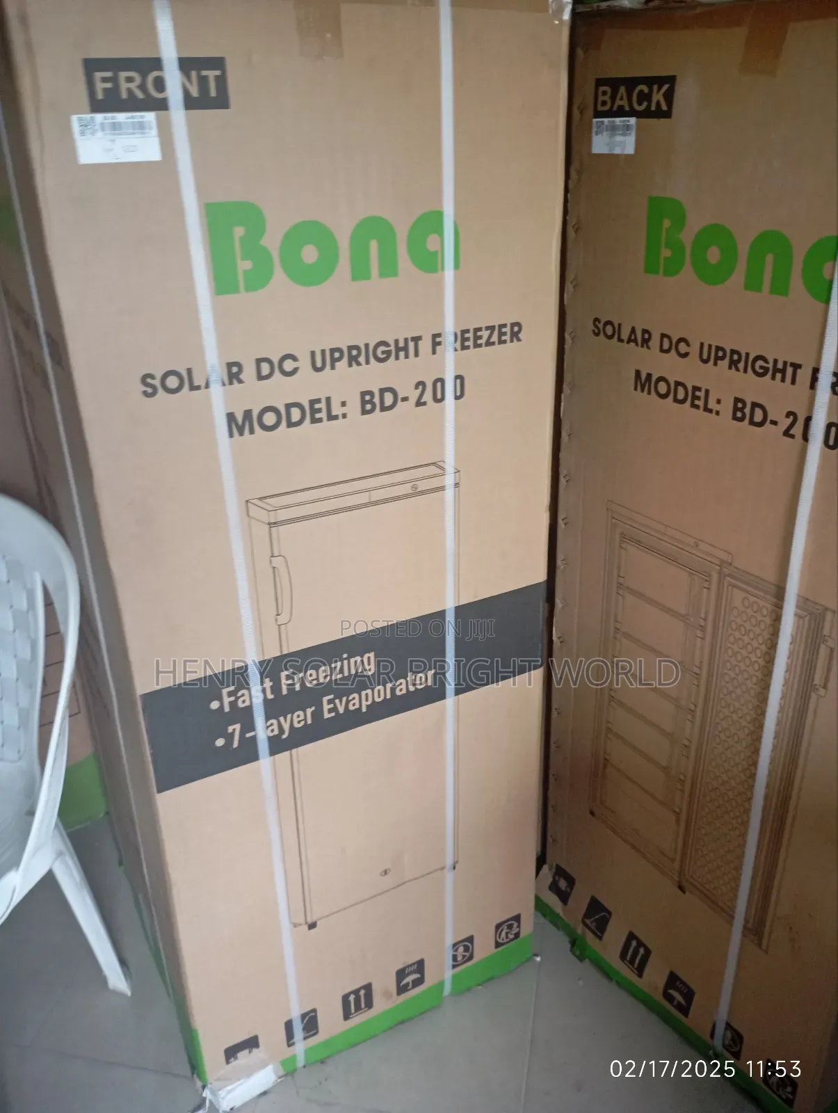 Bona Ac/Dc 200l Upright Freezer