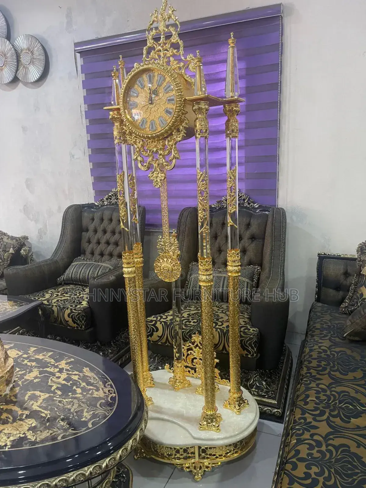 Unique Gold Standing Clock