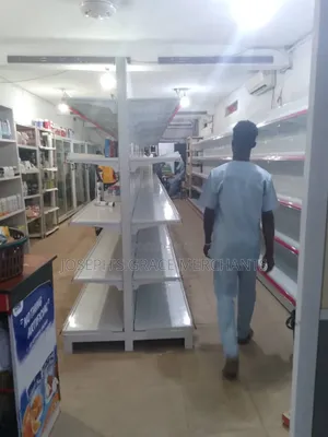 7ft/3ft Double Sided Supermarket Metal Shelve.