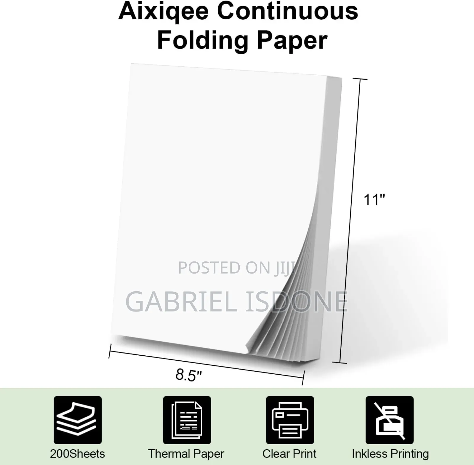 Thermal Printer Paper 8.5 X 11 Inch, 100 Sheets