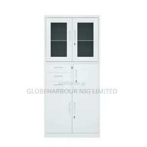 Half Glass Full Height Metal Cabinet