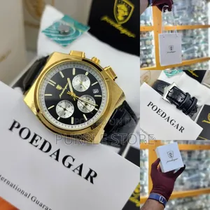 Photo - Poedagar Quality Leather With.Functional. Chronograph.