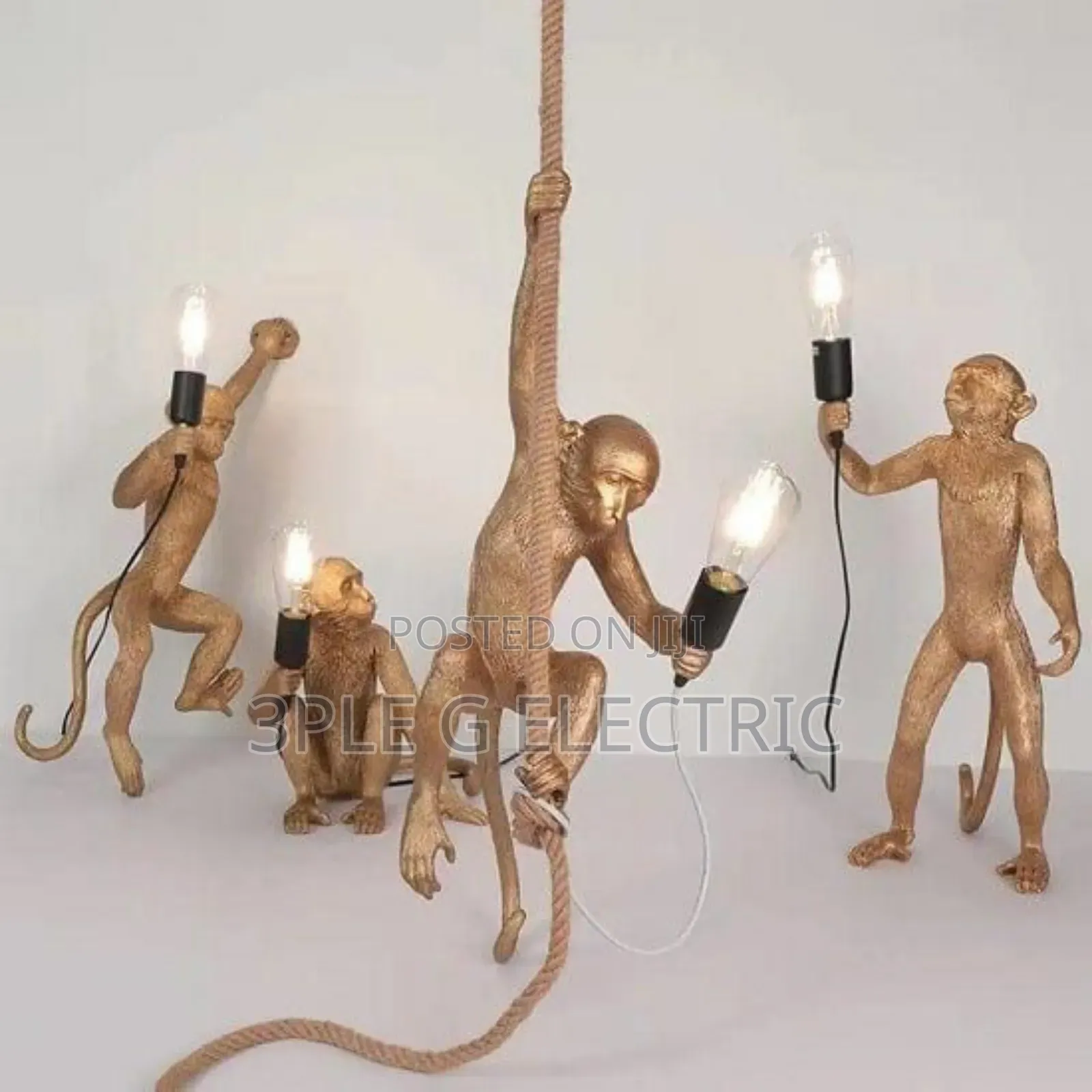 Indoor Monkey Sculptural Electric Lamps