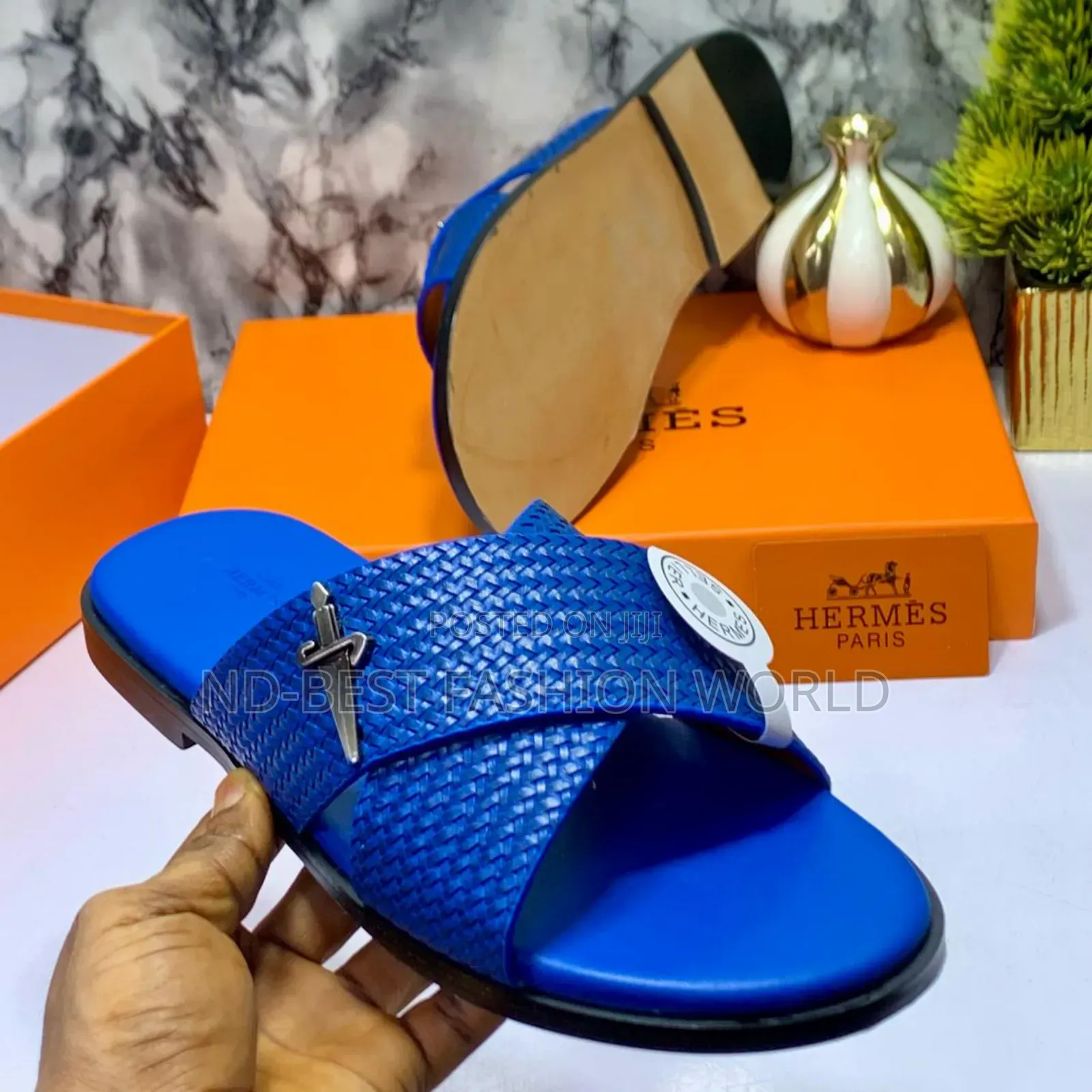High Quality Men's Leather Slippers