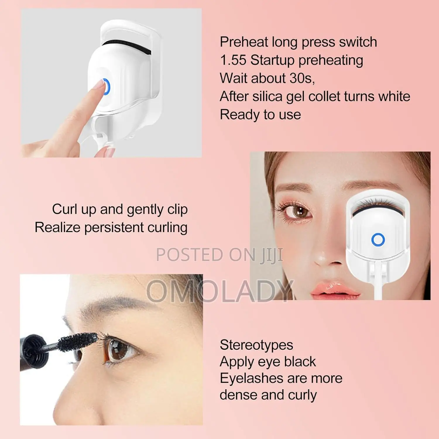 Heated Eyelash Curler Electric Rechargeable USB