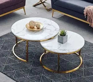 2 in 1 Marble Top Center Table