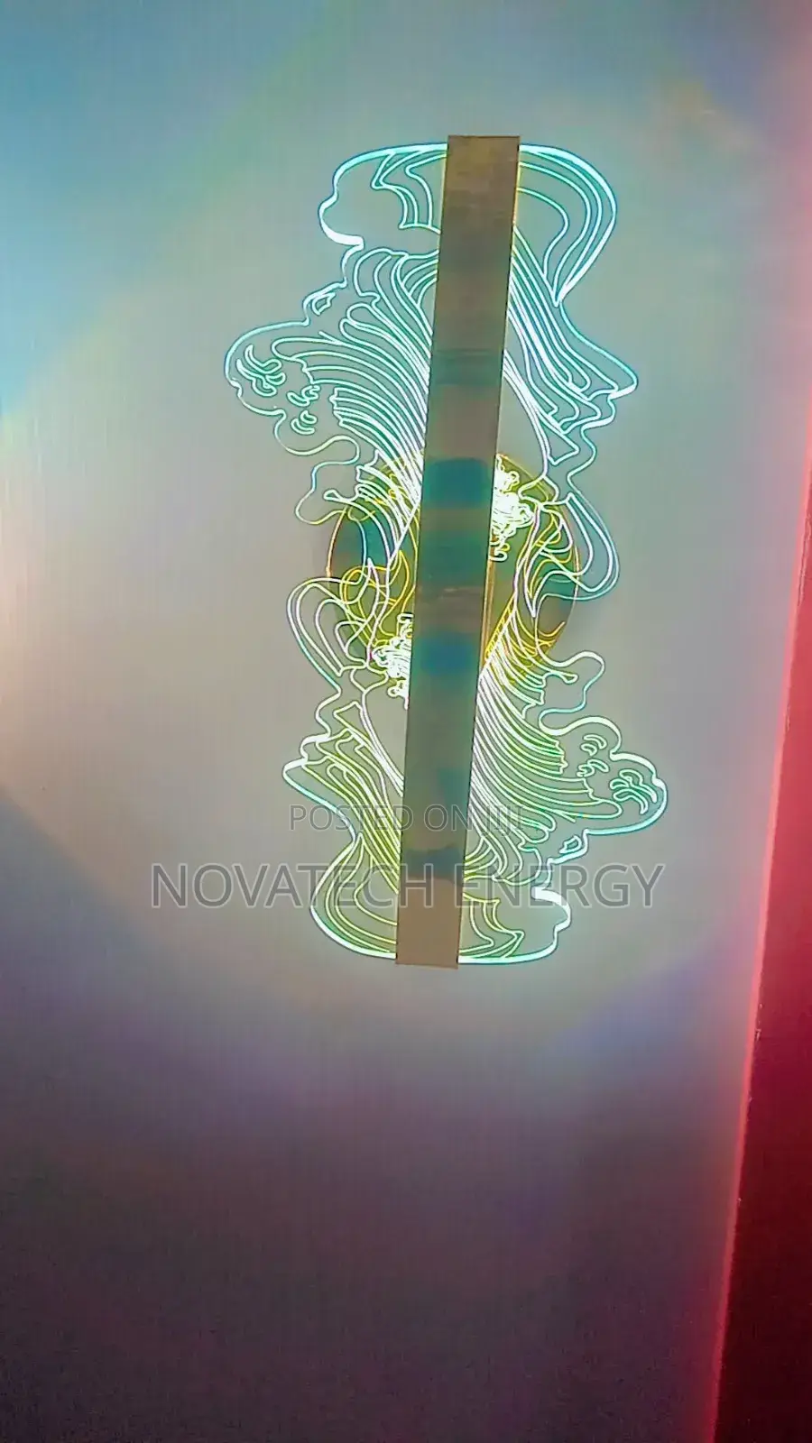 Wavy Design Wall Bracket, Warm White and White Lights