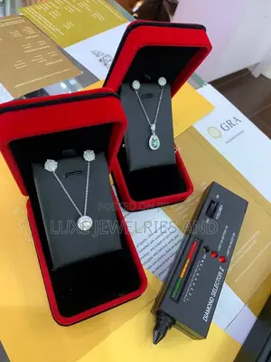 VVS1 925 SS Moissanite Diamond Necklace and Earrings Combo 