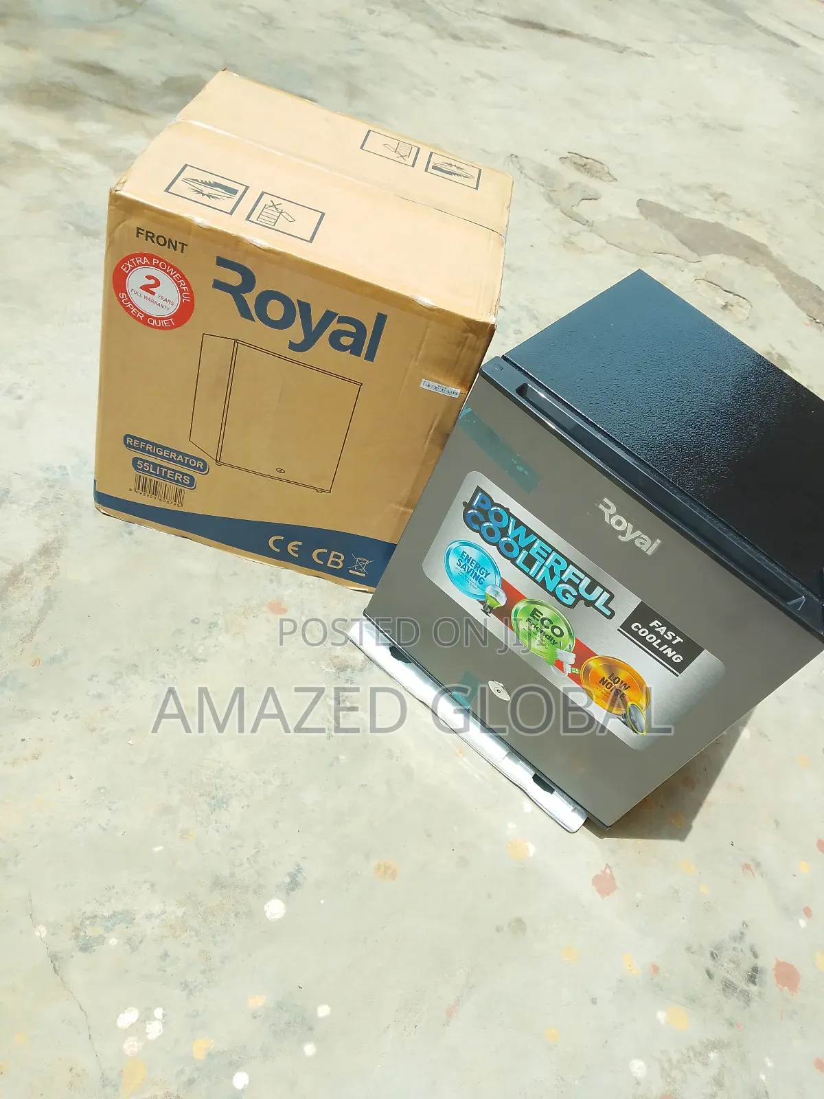 Authentic Royal Refrigerator 55litres Single Door -Silver