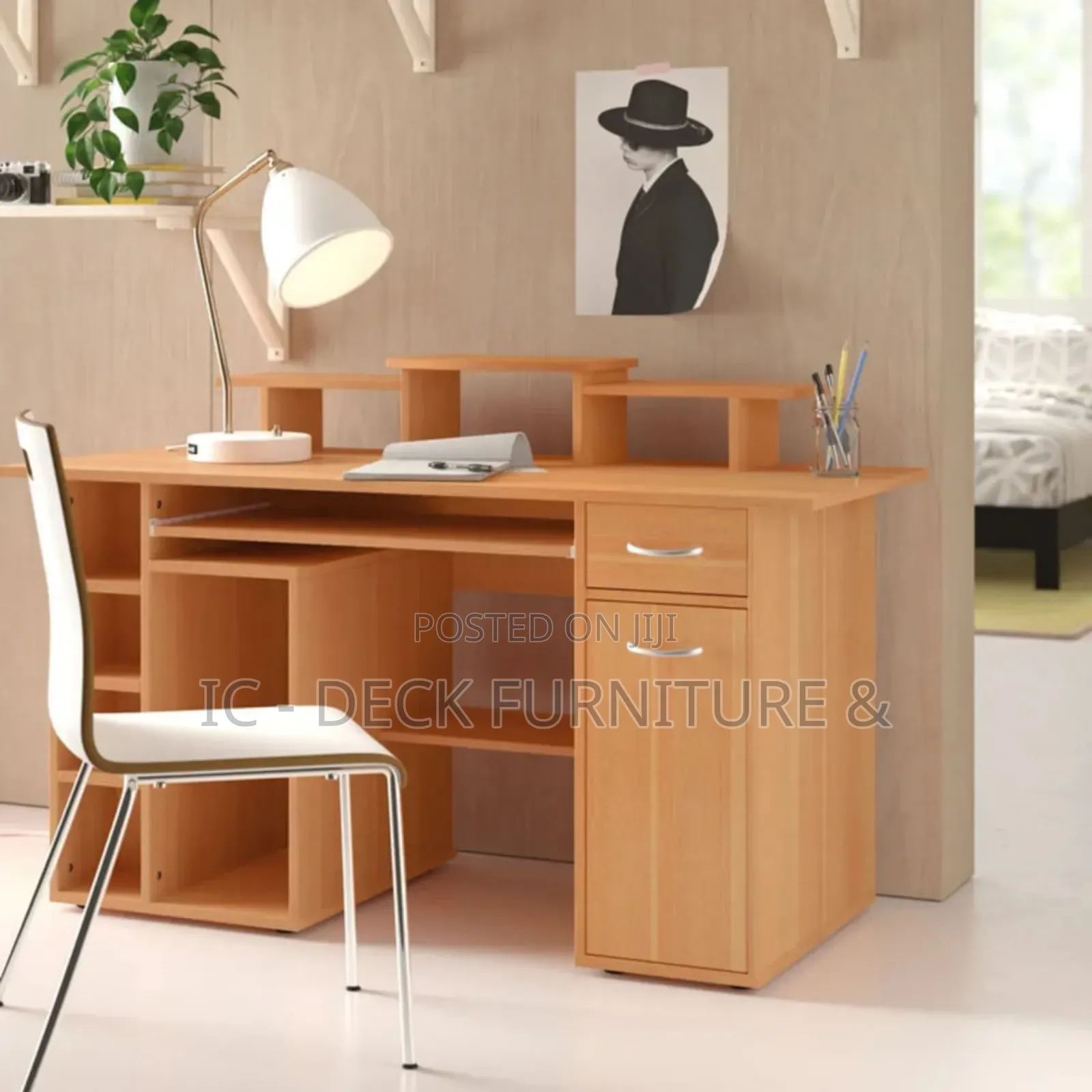DSK4 Writing/Computer Desk W/ Shelves