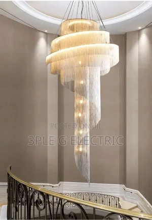 Size 800mm Cool Spiral Tassel Chandelier