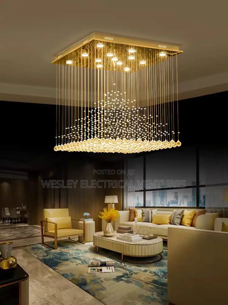 4ft Long Big Rain Drop Crystal Light