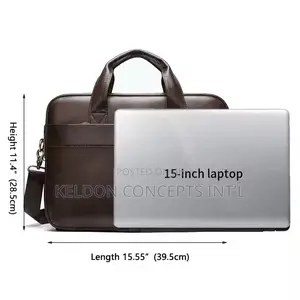Vintage Luxury Leather 15.6in Business Laptop Bag MOQ: 50PCS