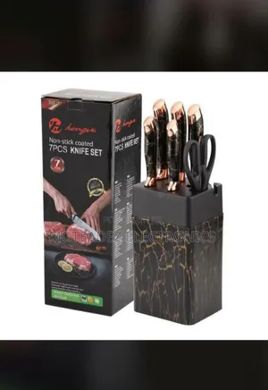 High Quality 7pcs Non Stick Coated Kitchen Knives Sets