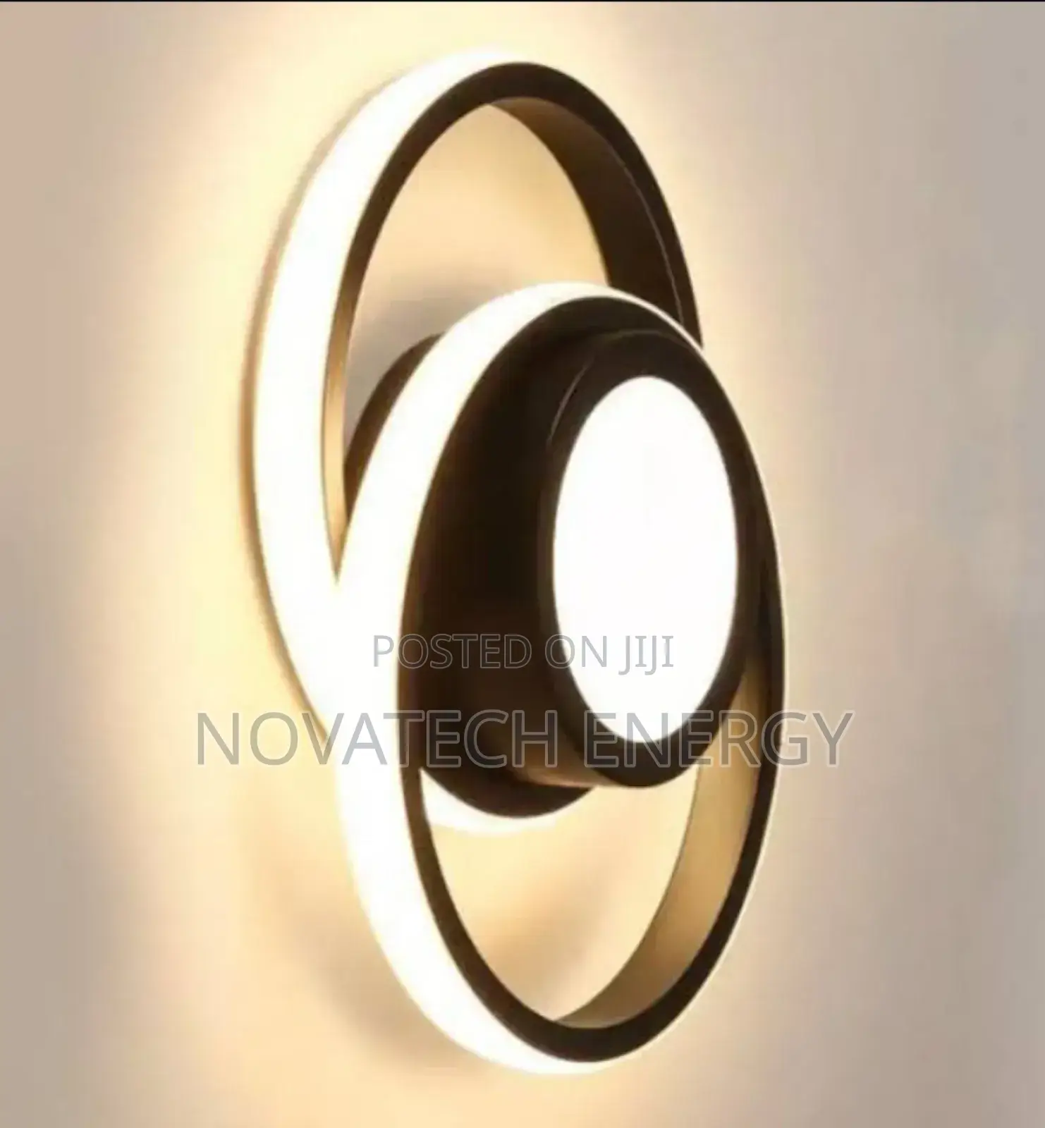 Double Circle Wall Bracket, White and Warm White Led Lights