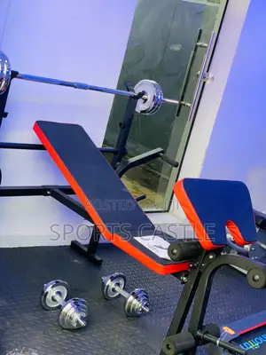 Weight Lifting Bench With 50kg Dumbbells