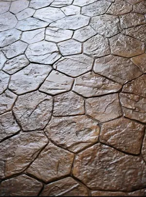 Gold Colour Stamped Concrete Flooring