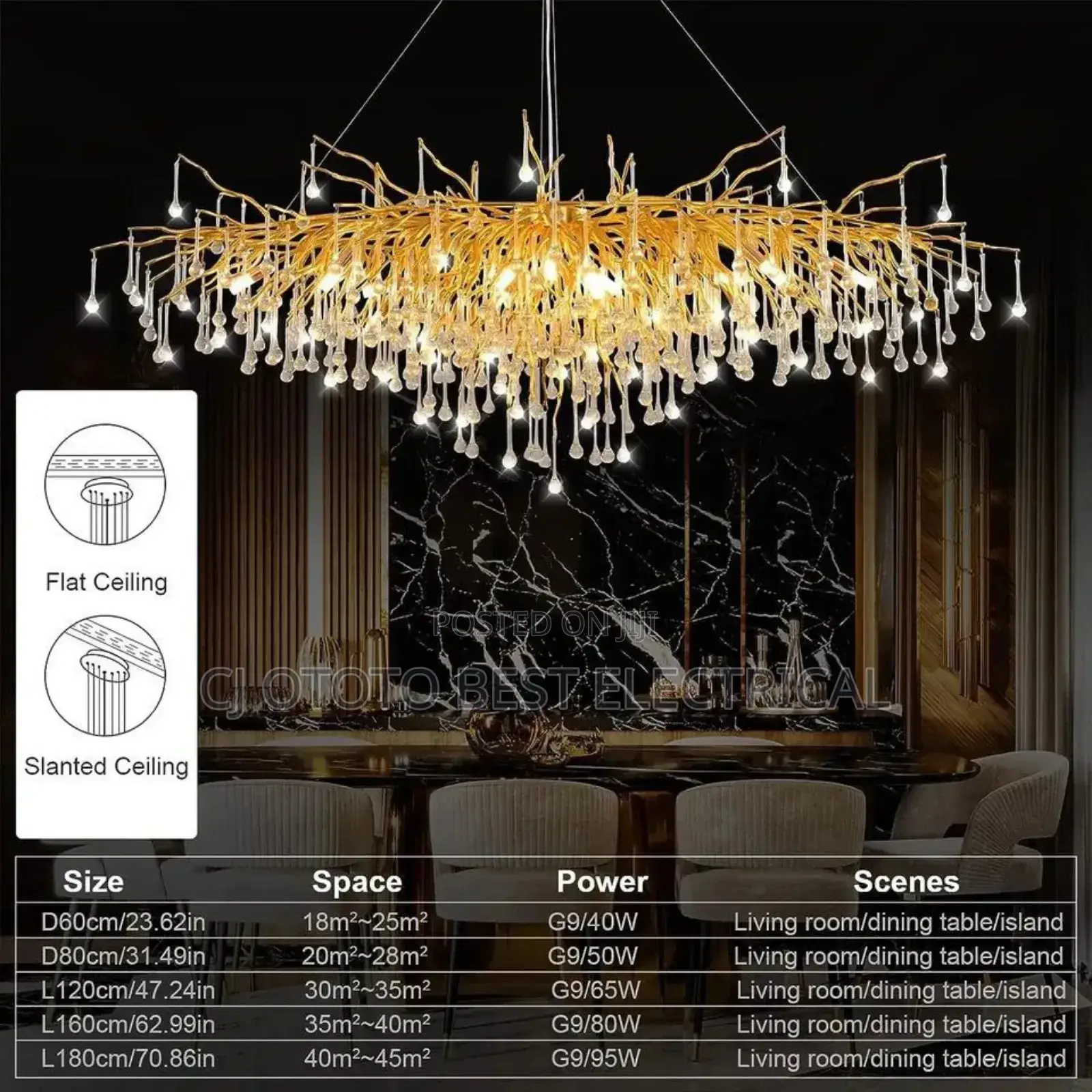 Crystal Luxury Chandelier Light Size 1200mm Dining Light