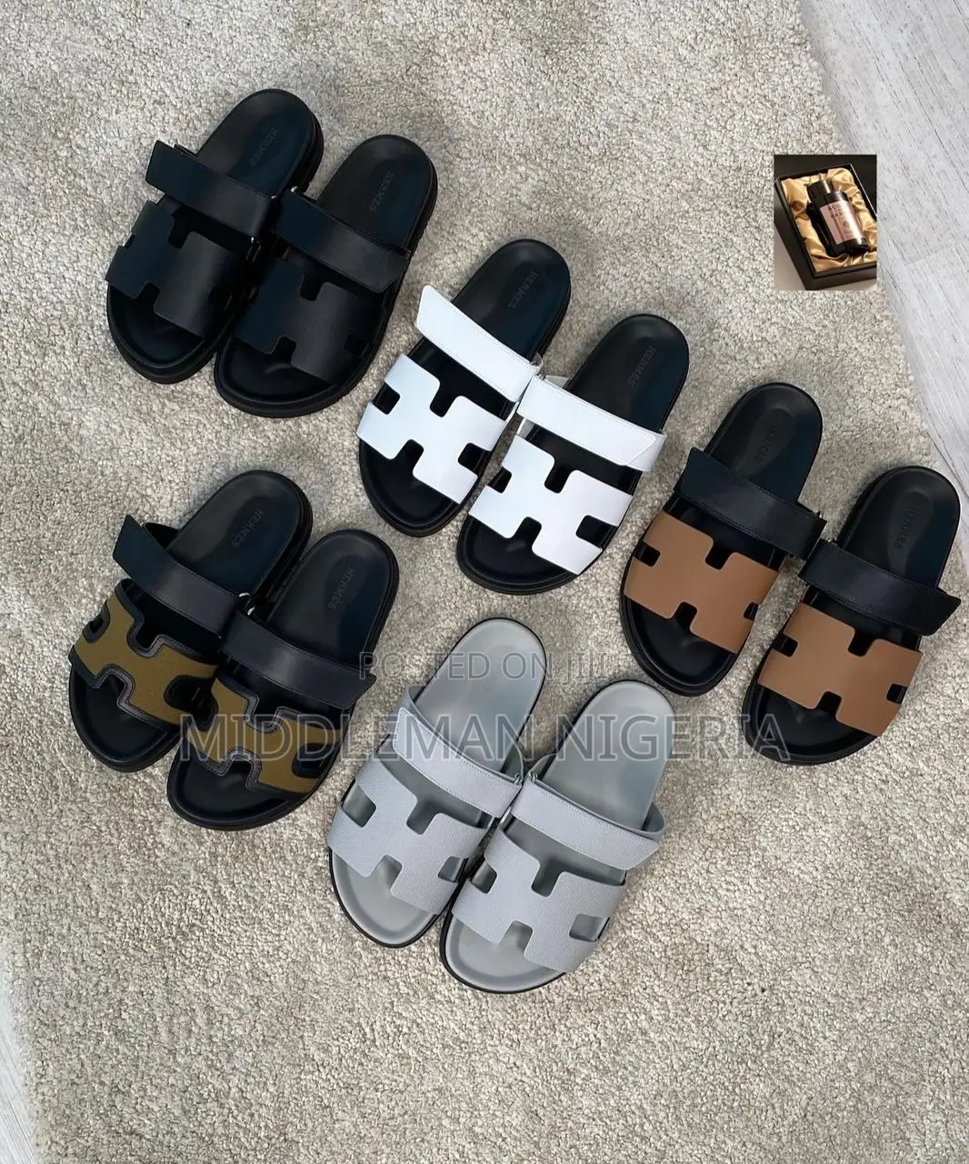 Hermes Leather Slippers
