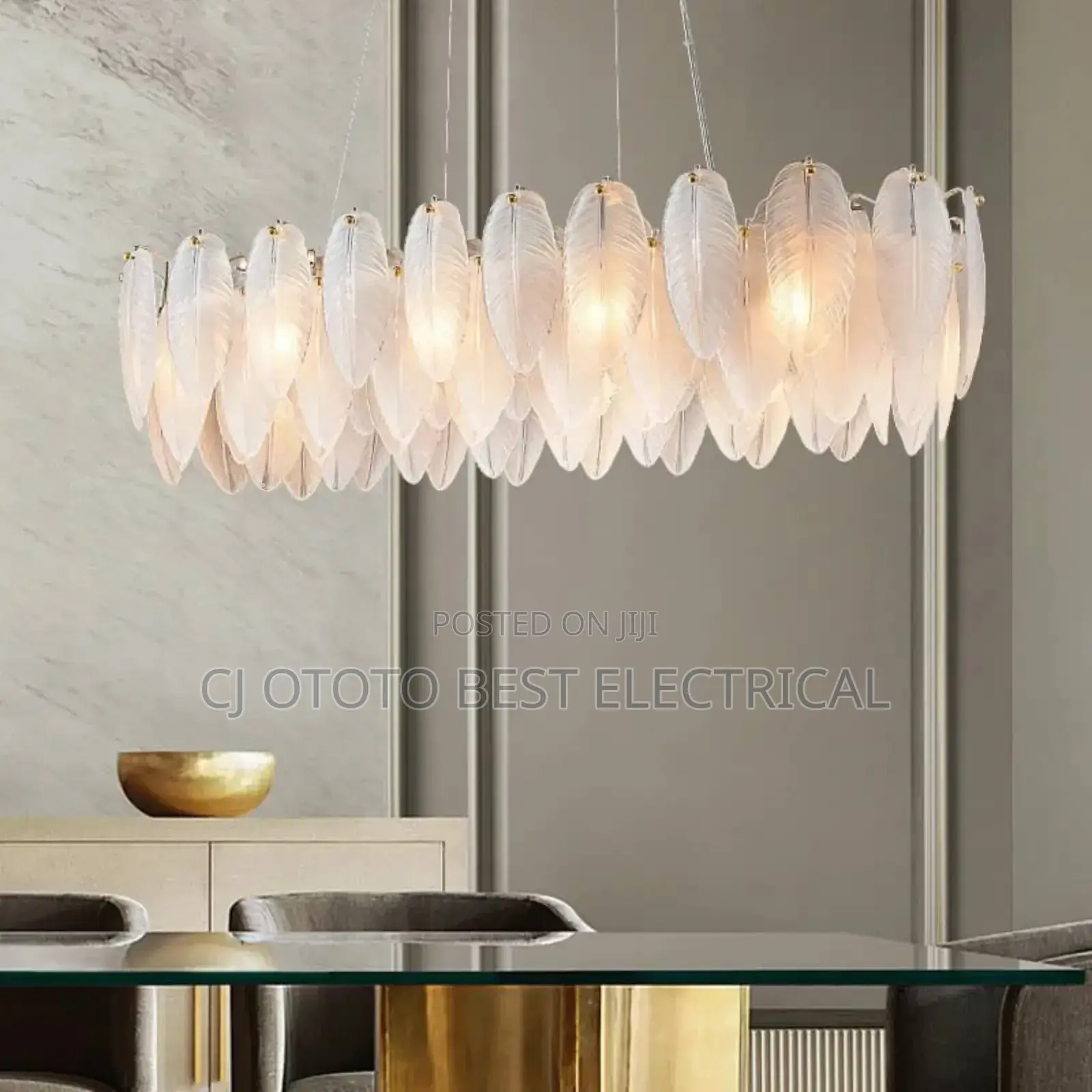 Crystal Glass Dining Room Light