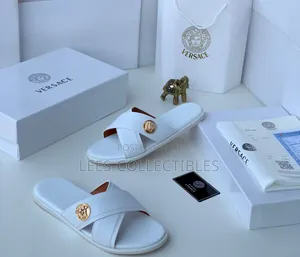 Best Quality White Versace Slippers