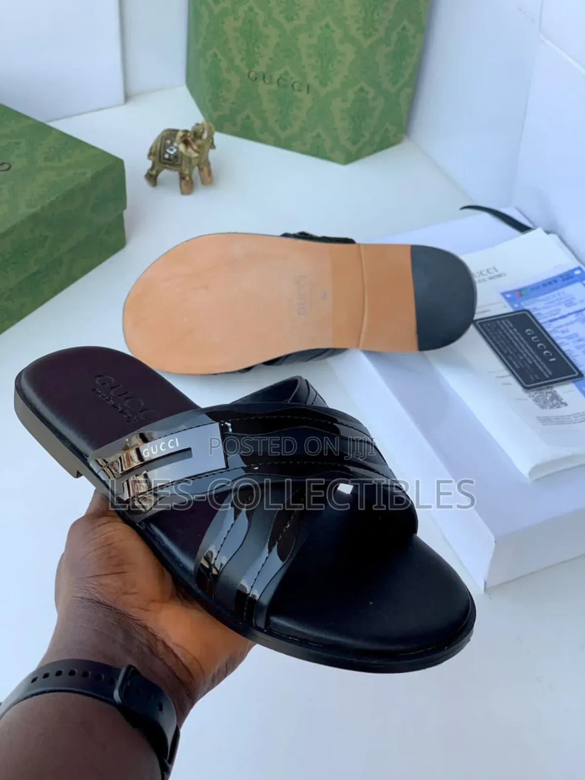 Original Black Gucci Slippers