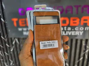 Google Pixel 7 Pro Leather Case (Black and Brown)