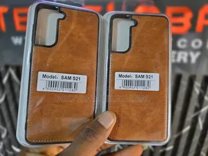 Samsung Galaxy S21 Leather Case (Black, Brown)