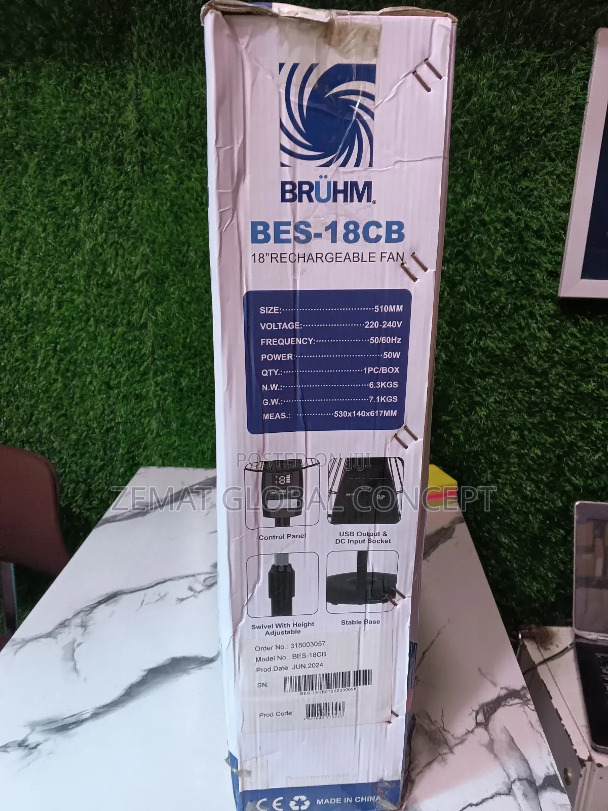 18inches Rechargeable Fan