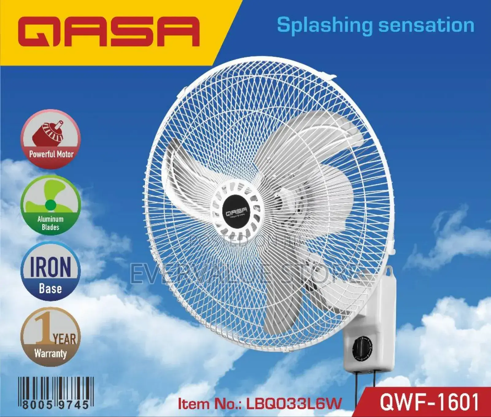 16 Inches Qasa Wall Fan