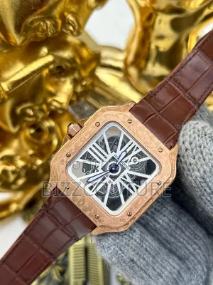 Original Cartier Brown Leather Strap Watch Available.