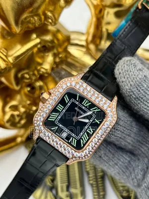 Original Cartier Black Strap Watch Is Available in Store